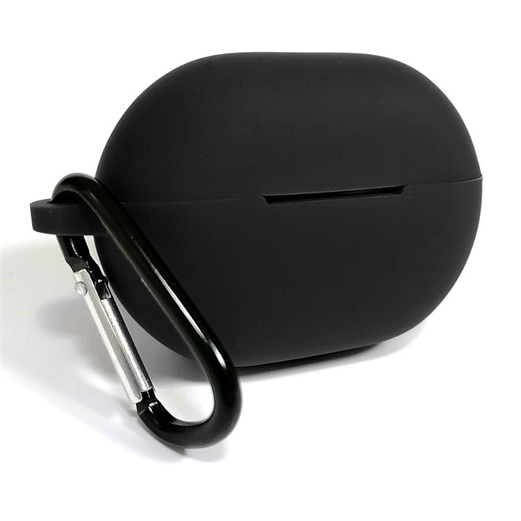 For Huawei FreeBuds Pro 2 Bluetooth Earphone Anti-scratch Silicone Case Protective Cover with Anti-lost Buckle - Black