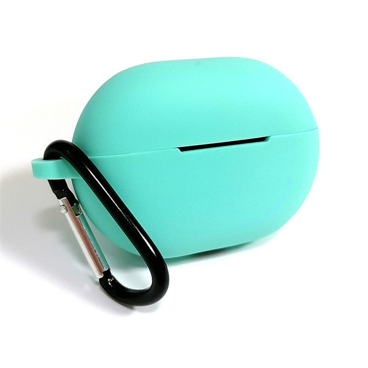 For Huawei FreeBuds Pro 2 Bluetooth Earphone Anti-scratch Silicone Case Protective Cover with Anti-lost Buckle - Mint Green