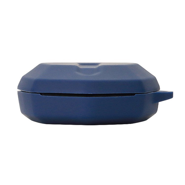 Anti-scratch Silicone Cover for Haylou G3 Earphone Bluetooth Charging Box Headset Protection Shell with Buckle - Dark Blue