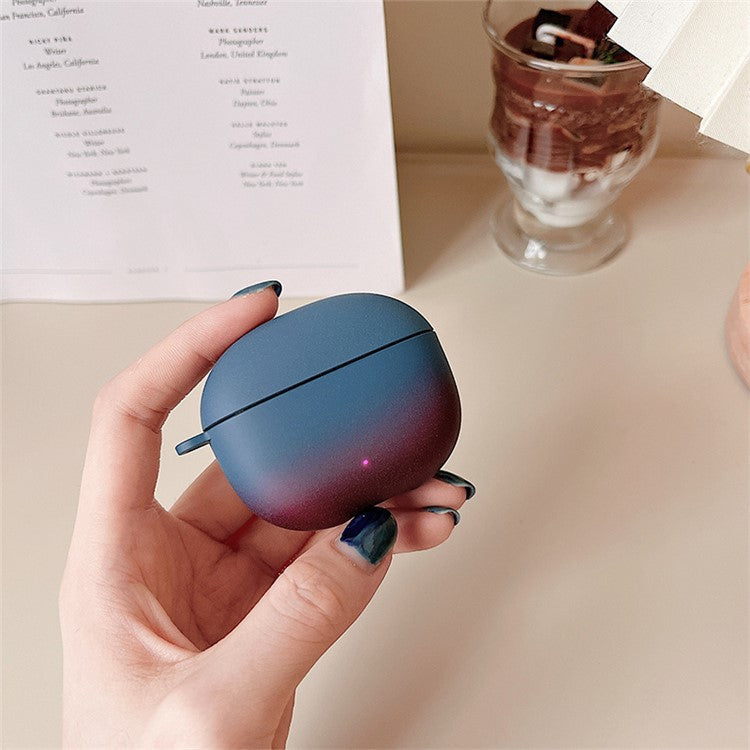 For Lenovo Thinkplus X15 Pro Anti-fall Gradient Frosted Bluetooth Earphone Protective Case Hard PC Cover - Pink / Blue