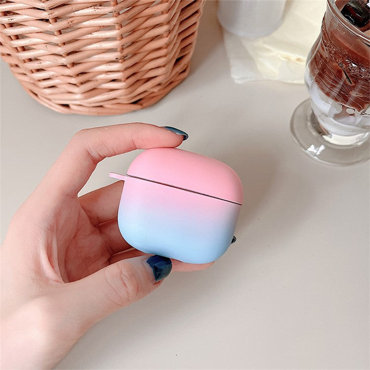 For Lenovo Thinkplus LP40 Pro Full Protection Bluetooth Earphone Case Gradient Frosted Hard PC Anti-dust Drop-proof Cover - Blue / Purple