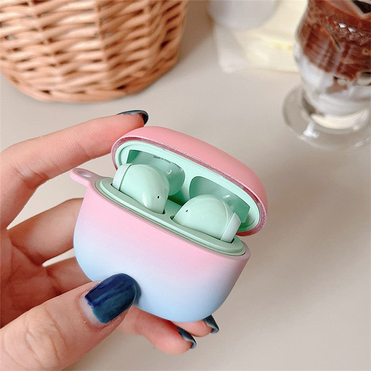 For Lenovo Thinkplus LP40 Pro Full Protection Bluetooth Earphone Case Gradient Frosted Hard PC Anti-dust Drop-proof Cover - Pink / Blue