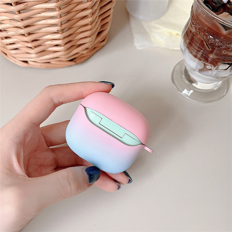 For Lenovo Thinkplus LP40 Pro Full Protection Bluetooth Earphone Case Gradient Frosted Hard PC Anti-dust Drop-proof Cover - Pink / Blue