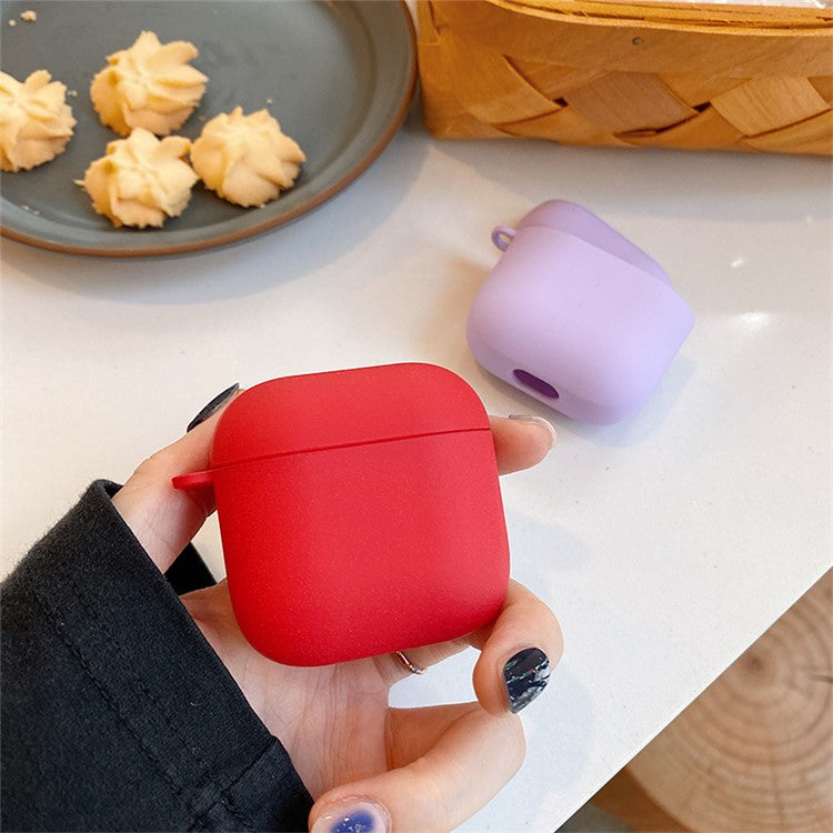 For Redmi Buds 3 Matte PC Hard Shell Protective Case Bluetooth Earphone Anti-dust Anti-drop Cover - Red