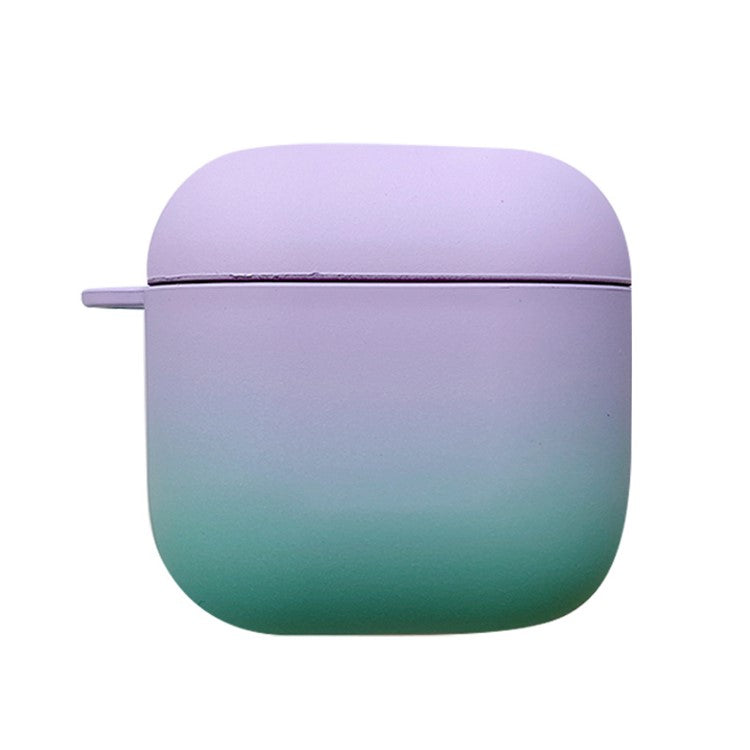For Redmi Buds 3 Gradient Color Bluetooth Earphone Anti-drop Cover Matte Hard PC Protective Case - Purple / Green