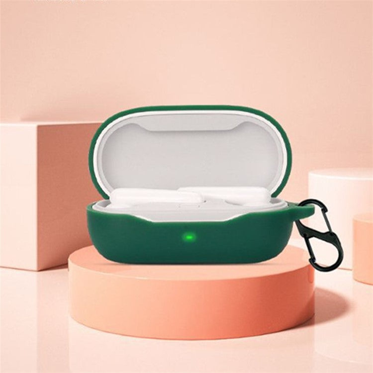 Drop Protection Case for Huawei FreeBuds SE Earphone Charging Box, Silicone Soft Cover with Carrying Buckle - Yellow