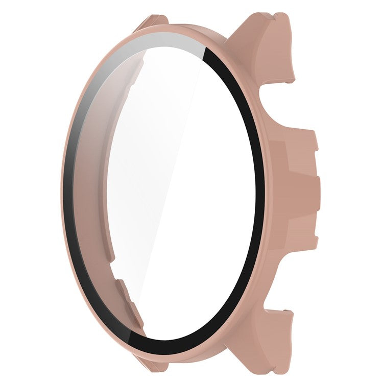 Anti-Scratch Hard PC Case for Xiaomi Watch S1 Pro Smart Watch Protective Case with Tempered Glass Screen Protector - Pink