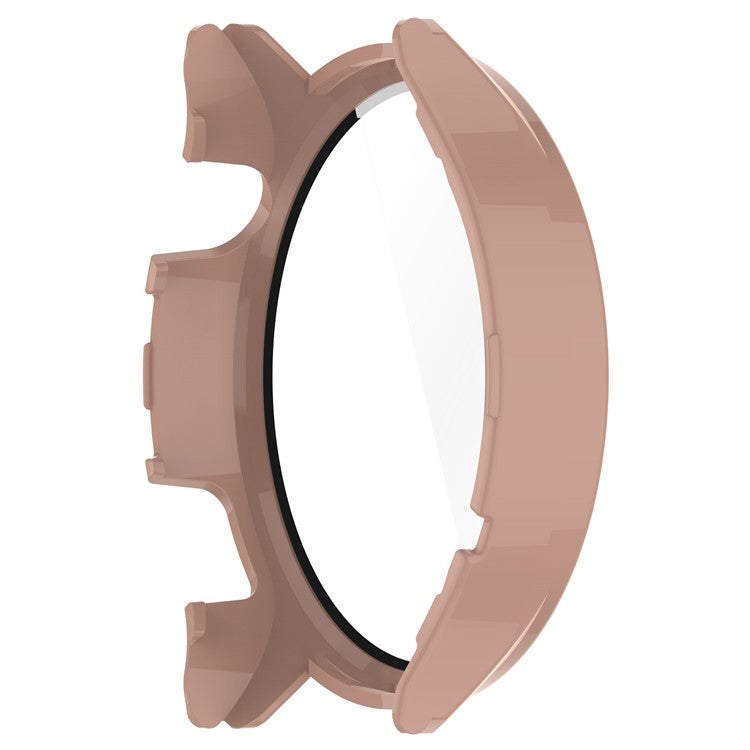 Anti-Scratch Hard PC Case for Xiaomi Watch S1 Pro Smart Watch Protective Case with Tempered Glass Screen Protector - Pink