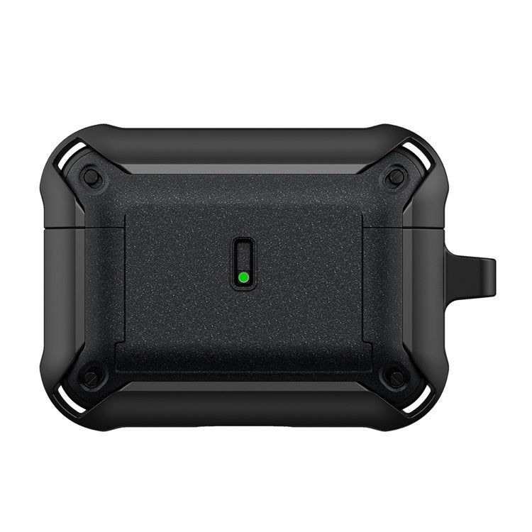 For Apple AirPods Pro Charging Case Cover Dual Color Protective Cover Slide Open TPU+PC Case - Black