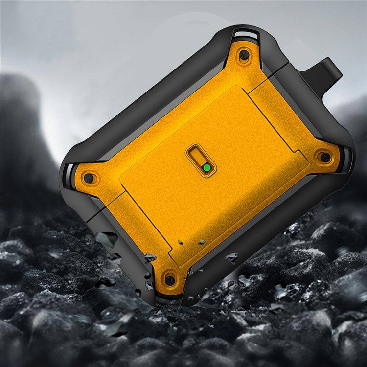 For Apple AirPods Pro Charging Case Cover Dual Color Protective Cover Slide Open TPU+PC Case - Black