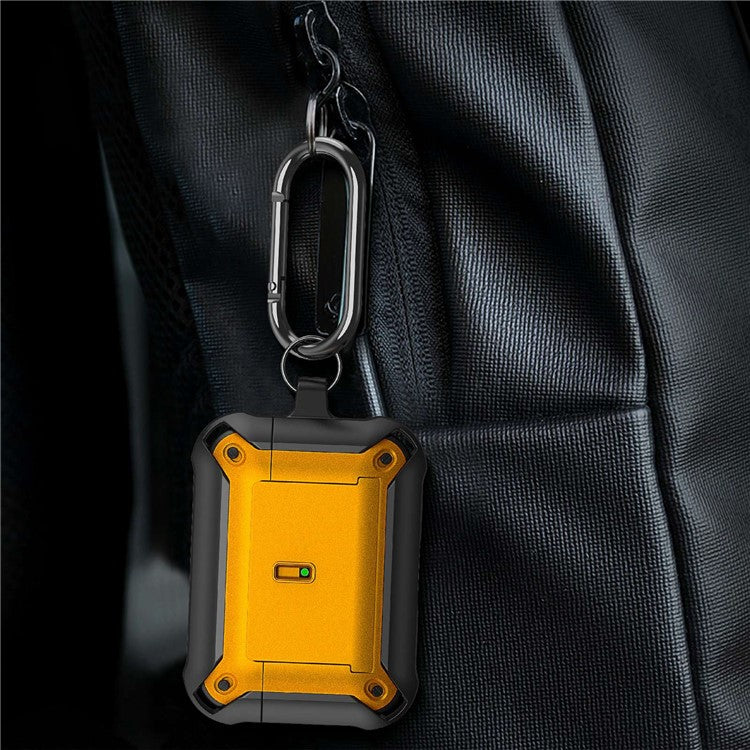 For Apple AirPods Pro Charging Case Cover Dual Color Protective Cover Slide Open TPU+PC Case - Black / Red