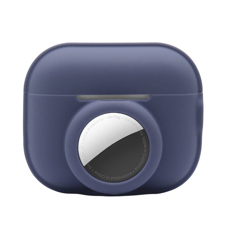 For Apple AirPods Pro 2 + for AirTag 2-in-1 Silicone Protective Cover Anti-drop Case (without Hanging Rope) - Lavender Grey