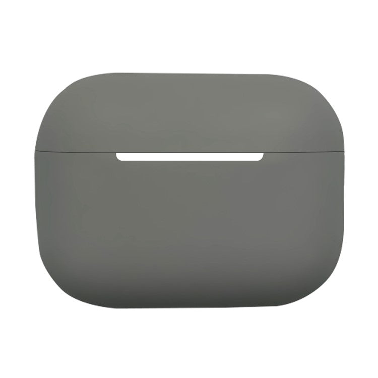 Solid Color Earbuds Silicone Case for Apple AirPods Pro 2, Bluetooth Earbuds Anti-scratch Protective Cover - Grey