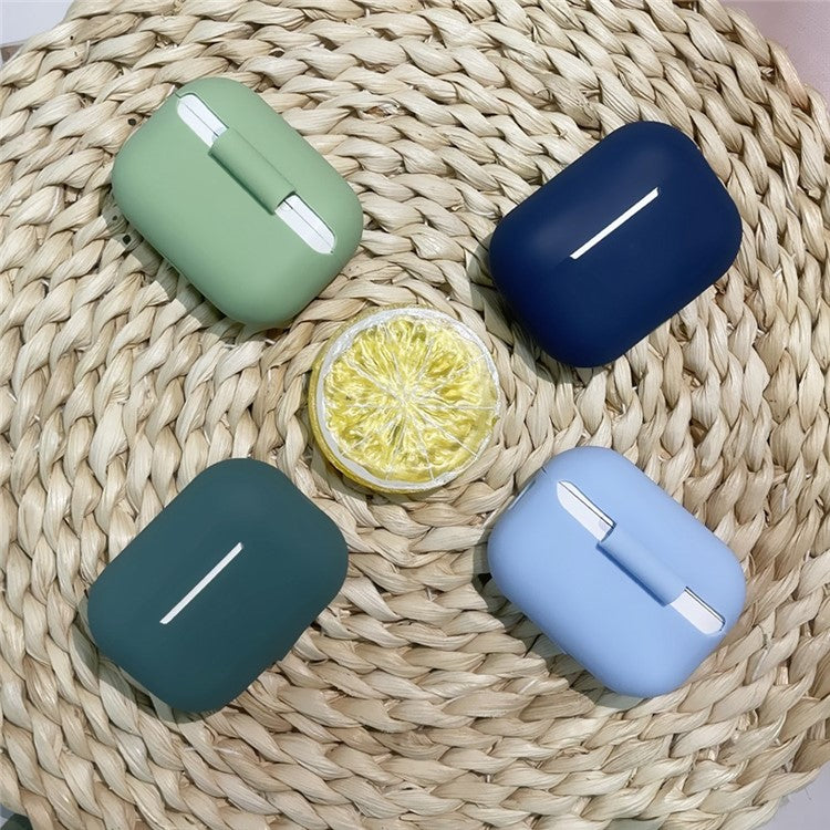 Solid Color Earbuds Silicone Case for Apple AirPods Pro 2, Bluetooth Earbuds Anti-scratch Protective Cover - Grey