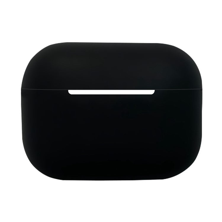 Solid Color Earbuds Silicone Case for Apple AirPods Pro 2, Bluetooth Earbuds Anti-scratch Protective Cover - Black