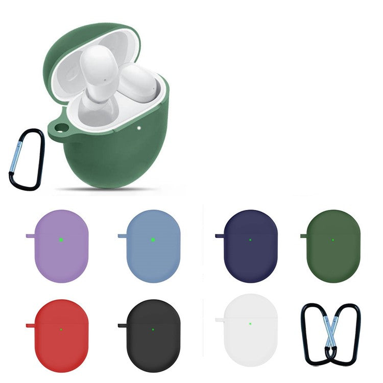 For Redmi Buds 4 Bluetooth Earphone Soft Silicone Protective Sleeve Anti-scratch Anti-drop Cover - Blackish Green