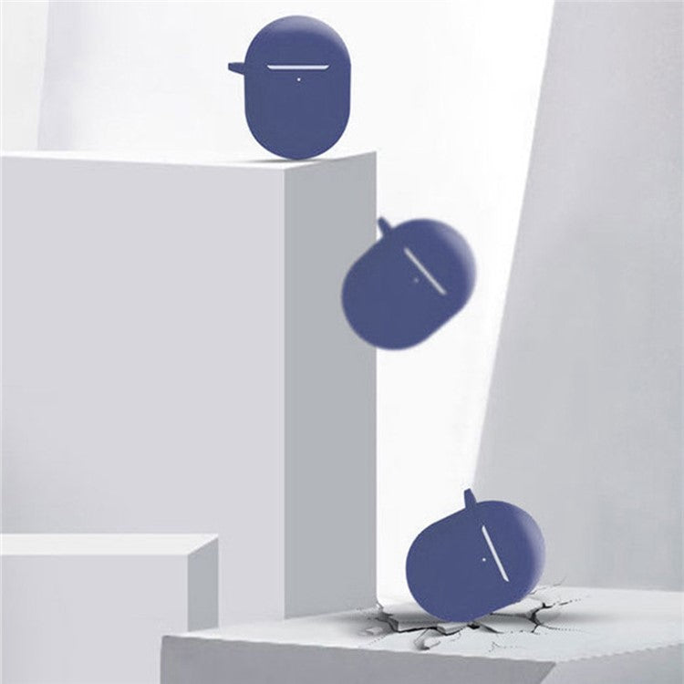 For Redmi Buds 4 Bluetooth Earphone Soft Silicone Protective Sleeve Anti-scratch Anti-drop Cover - Dark Blue