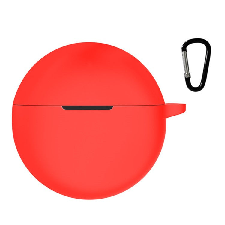 For Oppo Enco Air2i TWS Earphone Anti-dust Anti-drop Silicone Protective Cover with Anti-lost Buckle - Red