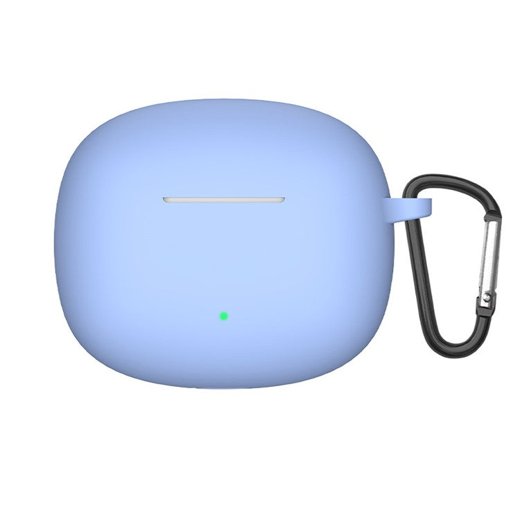 For Honor Moecen Earbuds X3 TWS Bluetooth Earphone Anti-drop Case Silicone Protective Cover with Anti-lost Buckle - Sky Blue