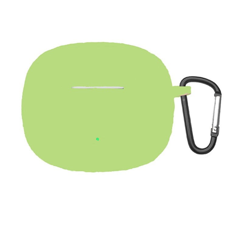 For Honor Moecen Earbuds X3 TWS Bluetooth Earphone Anti-drop Case Silicone Protective Cover with Anti-lost Buckle - Matcha Green