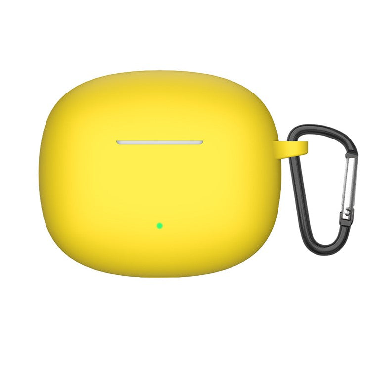 For Honor Moecen Earbuds X3 TWS Bluetooth Earphone Anti-drop Case Silicone Protective Cover with Anti-lost Buckle - Yellow