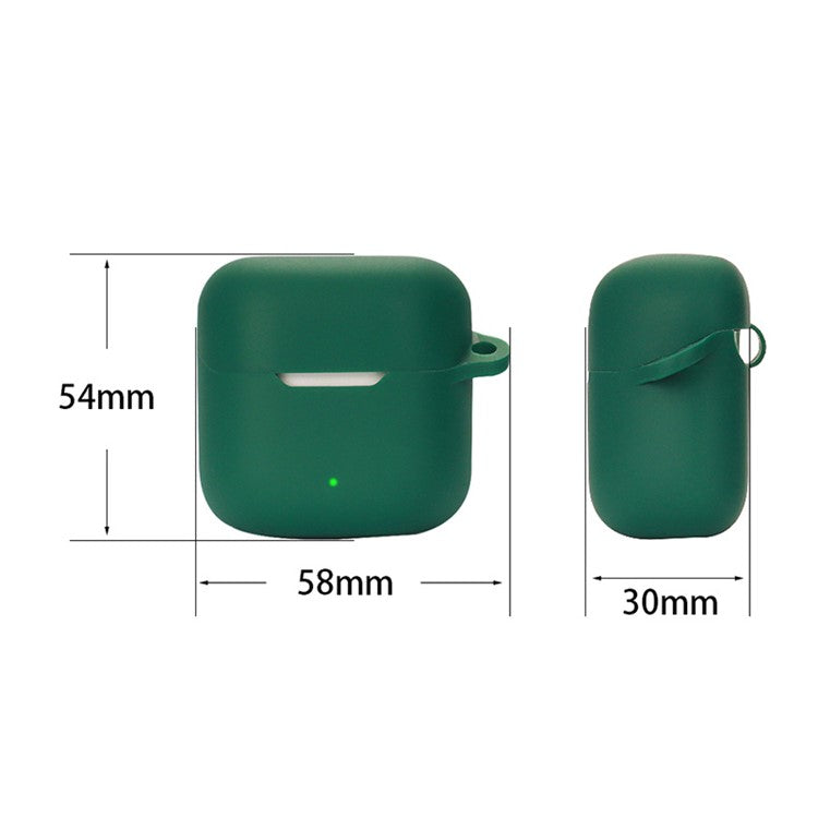 Anti-scratch Sleeve for YX06 TWS Earphone Charging Bin, Silicone Cover Case with Carrying Buckle - Red