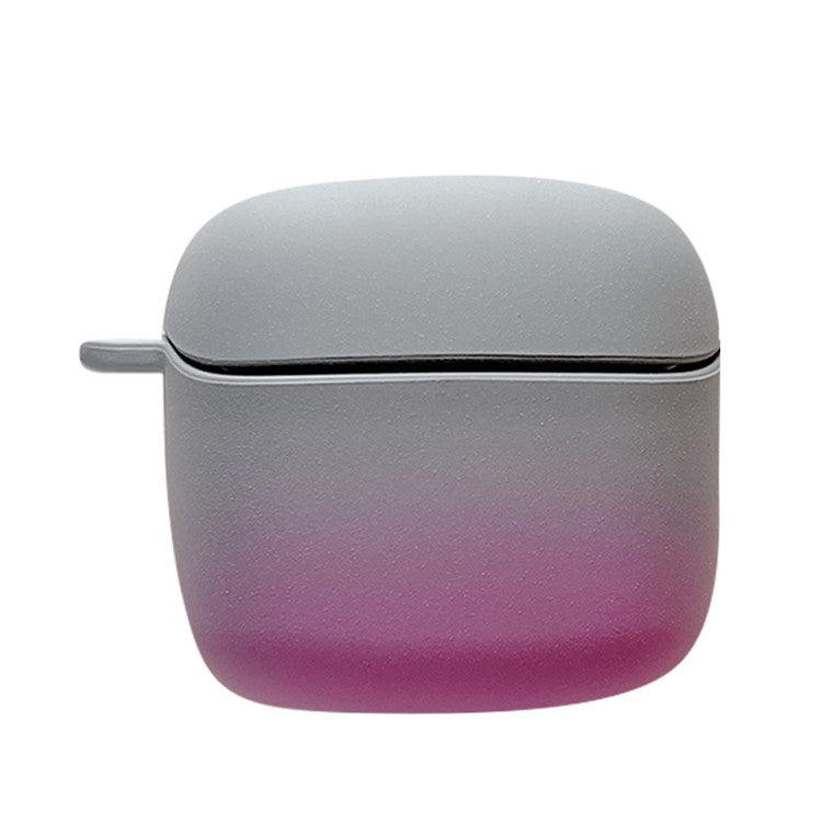 For JBL TUNE FLEX Gradient Color Matte Hard PC Protective Case TWS Earphone Anti-drop Anti-dust Cover - Grey / Purple
