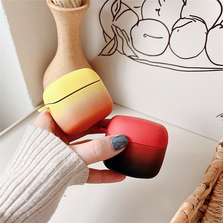 For JBL TUNE FLEX Gradient Color Matte Hard PC Protective Case TWS Earphone Anti-drop Anti-dust Cover - Yellow / Orange