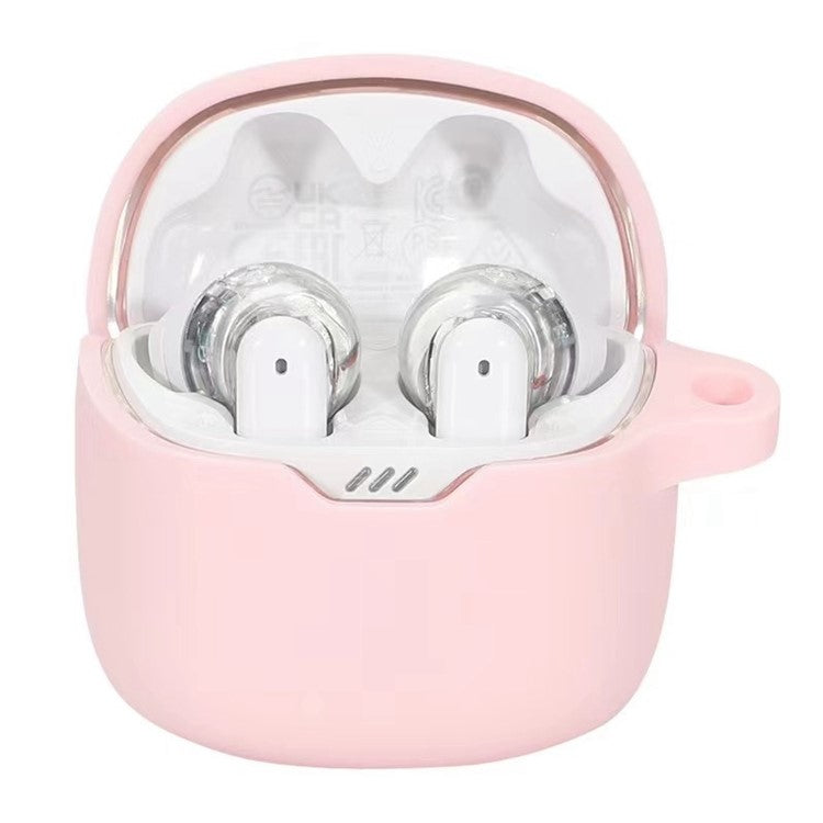 For JBL Tune Flex Shockproof Case Bluetooth Earbuds Protector Anti-Drop Silicone Case - Pink