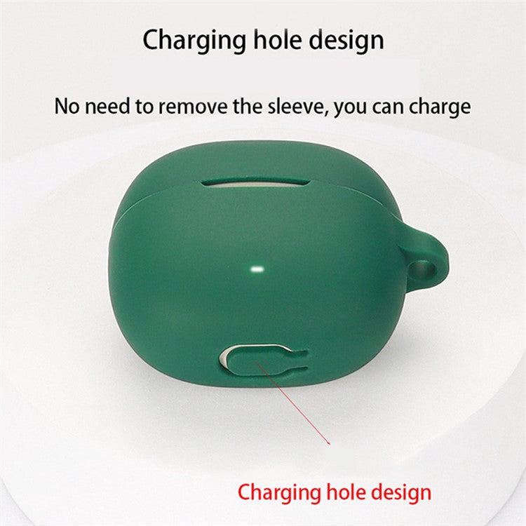 For EDIFIER A1 Soft Silicone Protective Sleeve Bluetooth Earphone Drop-proof Cover with Anti-lost Buckle - Black