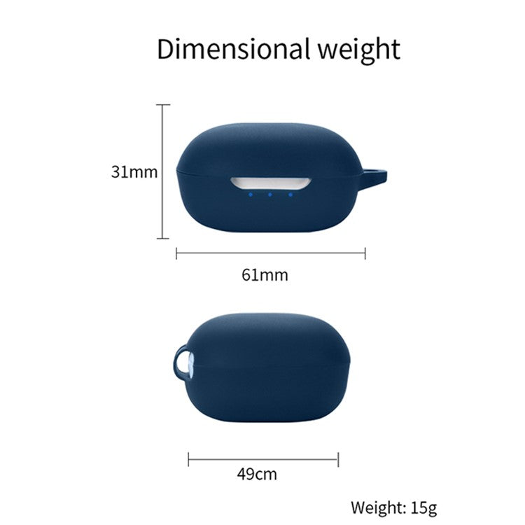 Protective Carrying Case for JBL Compact Earphone Dustproof Protector Charging Box Sleeve Anti-scratch Cover with Buckle - Dark Green