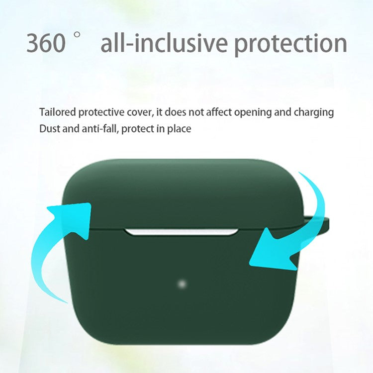 Anti-scratch Carrying Case for Sennheiser CX 500BT Earphone Charging Box Protective Cover with Buckle - Dark Green