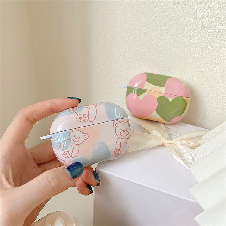 Anti-Fall Glossy Case for Xiaomi Redmi Buds 4 Pro Charging Case PC Cover Bluetooth Headset Protector TWS Earbuds Shockproof Case - Bear