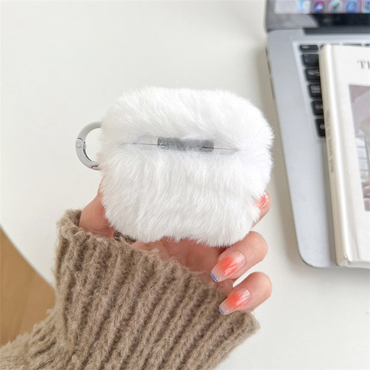 For Apple AirPods 3 Cartoon Astronaut / Spacecraft / Rocket Fluff + TPU Shell Protective Cover with Hook