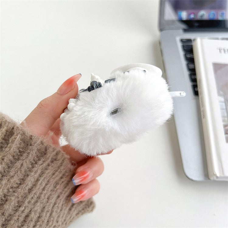 For Apple AirPods 3 Cartoon Astronaut / Spacecraft / Rocket Fluff + TPU Shell Protective Cover with Hook