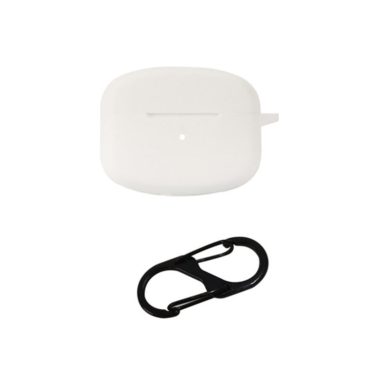 For Edifier Lolli Pro 2 Bluetooth Wireless Earphone Silicone Case Shockproof Earbud Protective Cover with Anti-loss Buckle - White