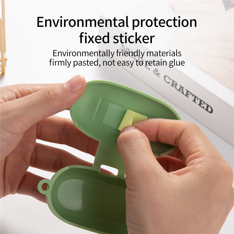 For Huawei FreeBuds SE Earphone Silicone Case Bluetooth Earbud Charging Case Anti-drop Cover with Hanging Buckle - Midnight Green