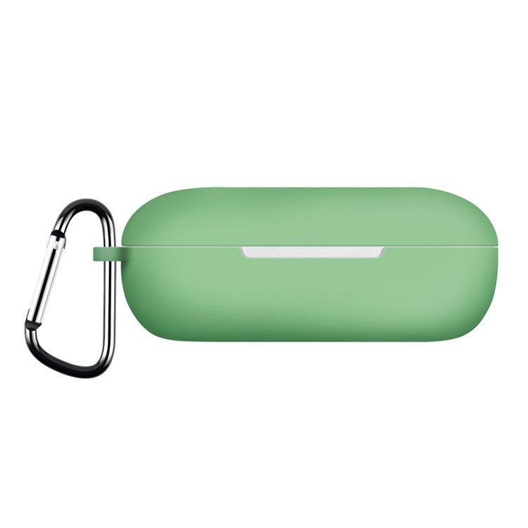 For Huawei FreeBuds SE Earphone Silicone Case Bluetooth Earbud Charging Case Anti-drop Cover with Hanging Buckle - Matcha Green