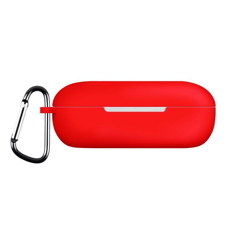 For Huawei FreeBuds SE Earphone Silicone Case Bluetooth Earbud Charging Case Anti-drop Cover with Hanging Buckle - Red