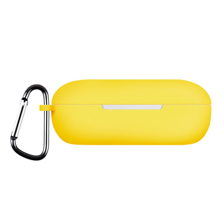 For Huawei FreeBuds SE Earphone Silicone Case Bluetooth Earbud Charging Case Anti-drop Cover with Hanging Buckle - Yellow
