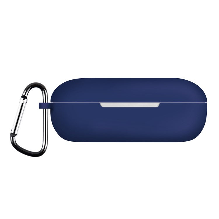 For Huawei FreeBuds SE Earphone Silicone Case Bluetooth Earbud Charging Case Anti-drop Cover with Hanging Buckle - Midnight Blue
