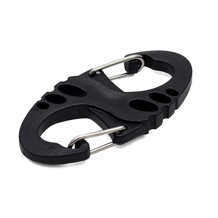 For Apple AirPods with Charging Case (2016)  /  (2019)  /  AirPods with Wireless Charging Case (2019) 2.5mm Thicken Silicone Case Protective Cover with 8-shaped Buckle - Black