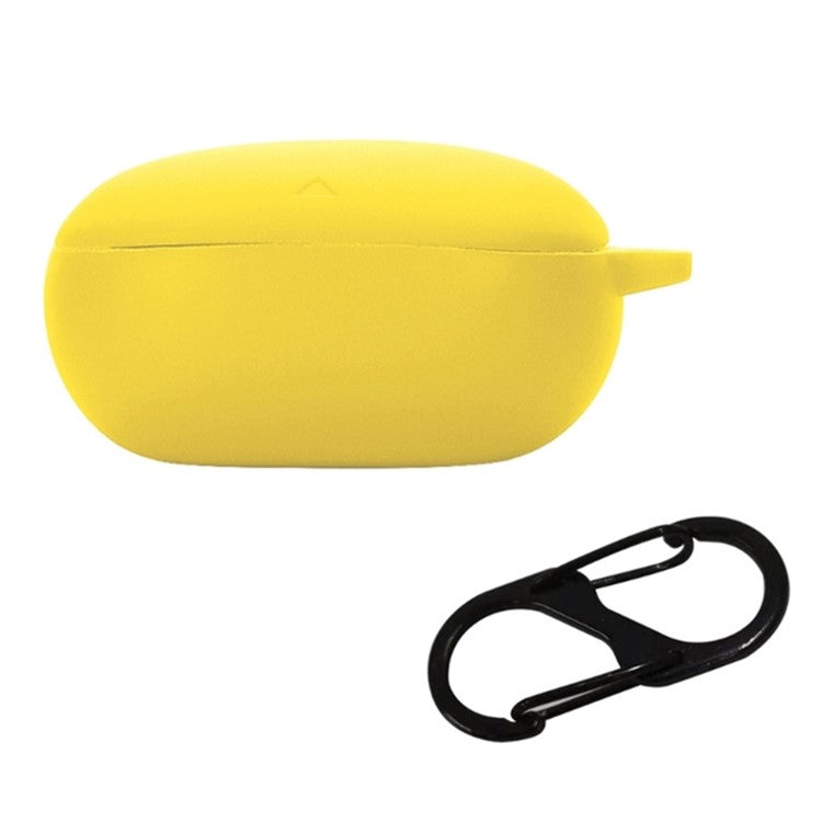 For Soundcore Liberty 4 Silicone Protective Sleeve Bluetooth Earphone Drop-proof Cover with Anti-lost Buckle - Yellow