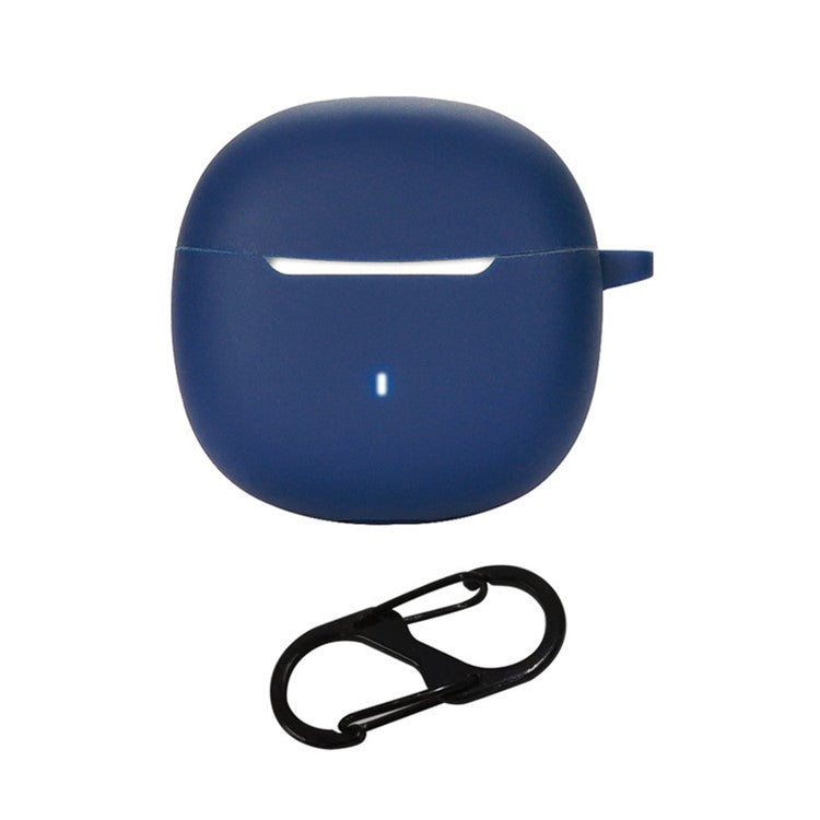 For iKF Find Air 5 Bluetooth Earphone Drop-proof Cover Soft Silicone Protective Sleeve with Anti-lost Buckle - Dark Blue