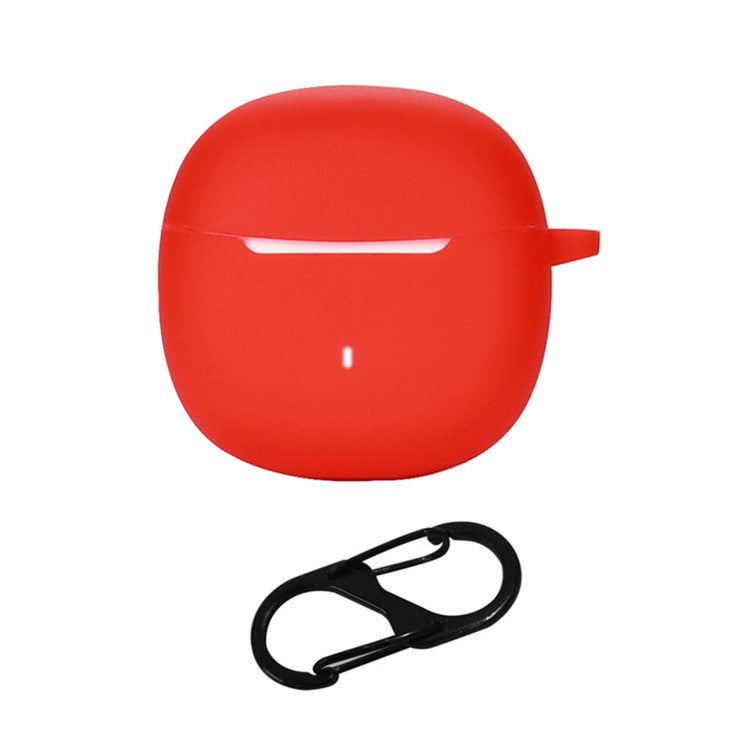 For iKF Find Air 5 Bluetooth Earphone Drop-proof Cover Soft Silicone Protective Sleeve with Anti-lost Buckle - Red