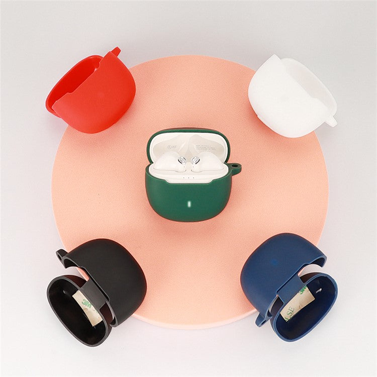 For iKF Find Air 5 Bluetooth Earphone Drop-proof Cover Soft Silicone Protective Sleeve with Anti-lost Buckle - Red