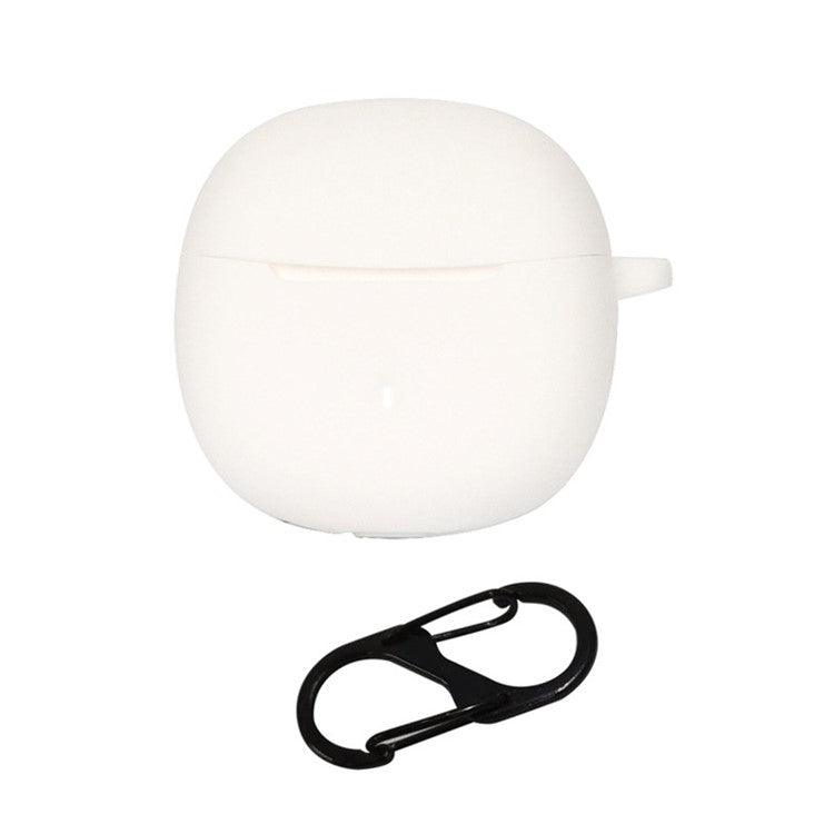 For iKF Find Air 5 Bluetooth Earphone Drop-proof Cover Soft Silicone Protective Sleeve with Anti-lost Buckle - White