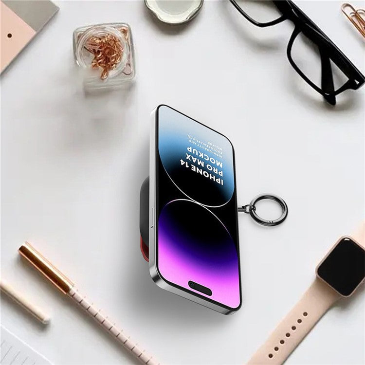 For Apple AirPods Pro 2 Anti-drop Earphone Case Headset Style Dual-color PC+TPU Earbud Cover with Ring Strap - Black / Purple