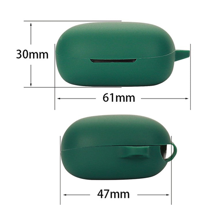 For Oraimo Roll TWS Bluetooth Earphone Silicone Case Shockproof Earbud Protective Cover with Anti-loss Buckle - Red