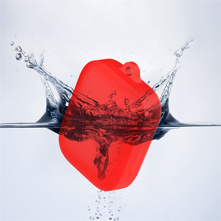 For OnePlus Buds Pro 2 TWS Wireless Bluetooth Earphones Charging Box Soft Silicone Cover with Anti-lost Buckle - Blackish Green